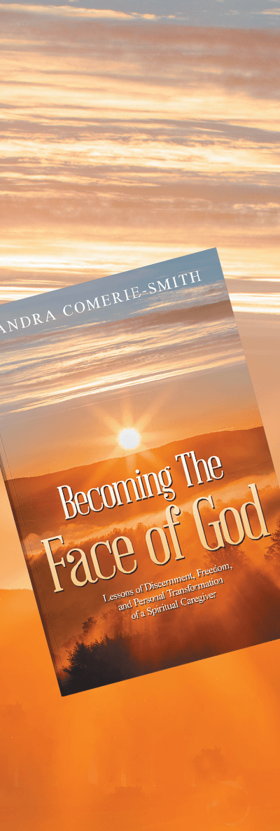 Becoming The Face of God book cover over a sunrise background